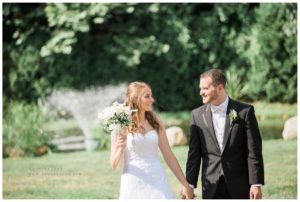 Wedding couple during their wedding in Villa Bianca in Seymour CT